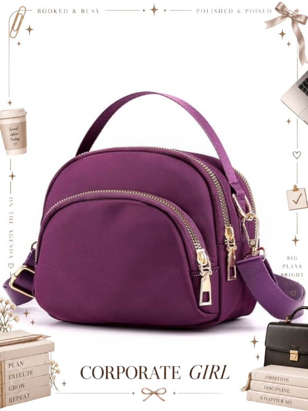 Nylon Crossbody Purse Small Shoulder Handbag Mini Phone Wallet